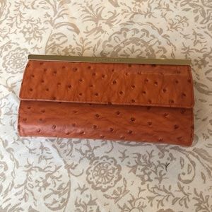 Antonio Melani Ostrich Leather Wallet